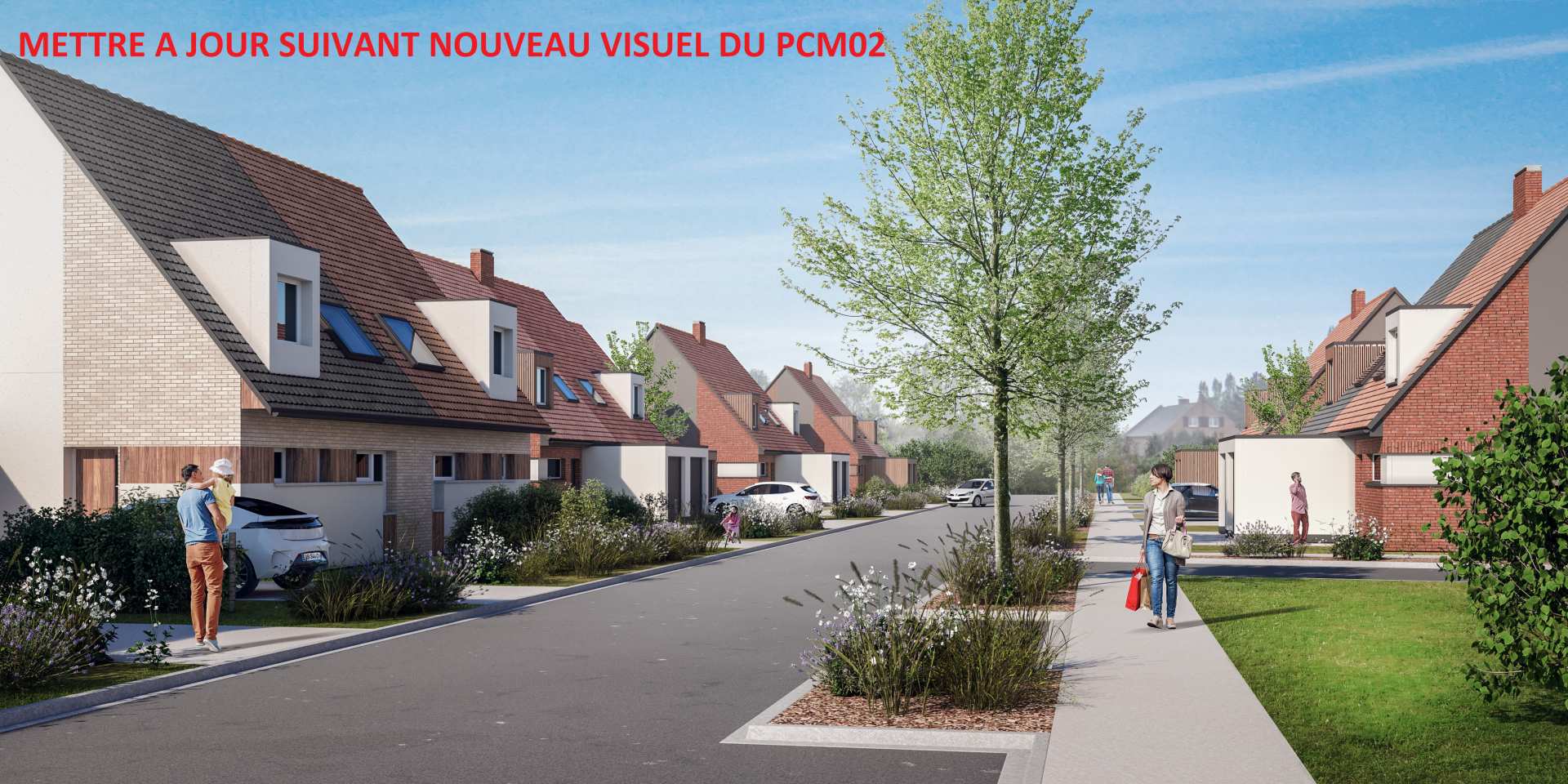 logement neuf extérieur TC2 : Le Domaine des Prés - M à R - Neuville-sur-Escaut