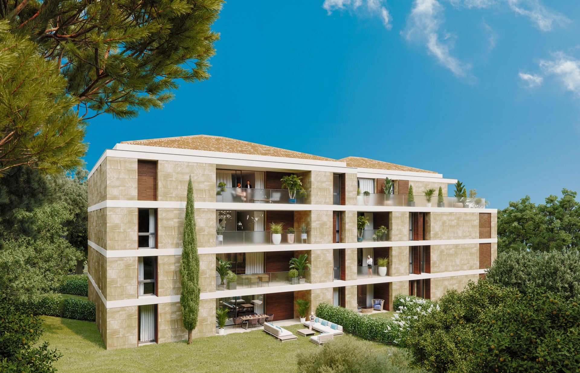 logement neuf extérieur Bastide Bibémus - Aix-en-Provence